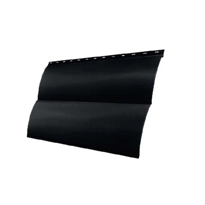 Металлический сайдинг Grand Line Блок-хаус 0.45 мм Drap ST RAL 9005 черный