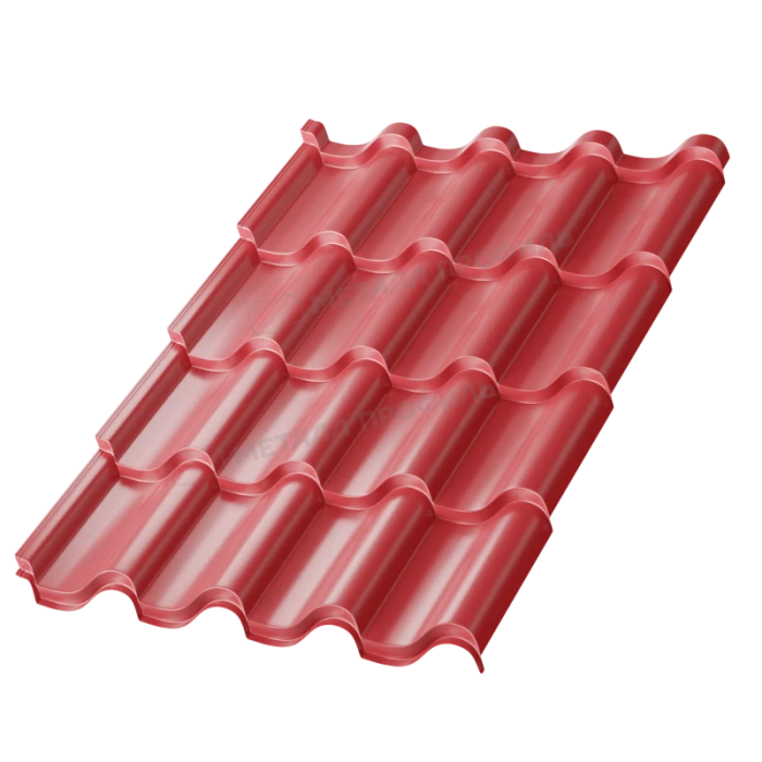 Металлочерепица Металл-Профиль Монтерроса-ML 0,45 VikingMP® RAL 3011 Коричнево-красный