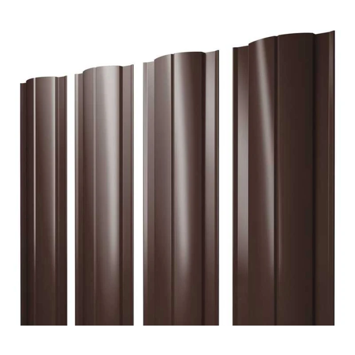 Штакетник Круглый Grand Line 0,45 Полиэстер - double RAL 8017 Шоколад