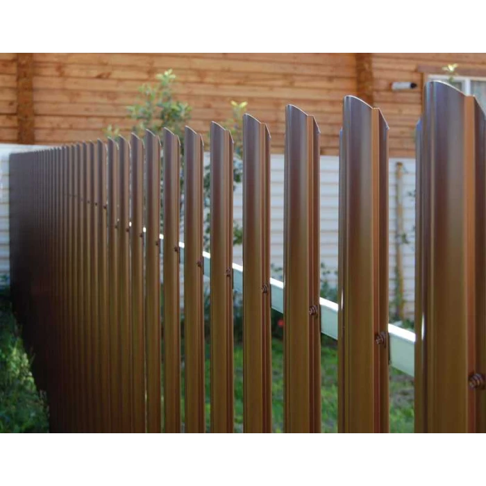 Штакетник Круглый фигурный Grand Line 0,4 Полиэстер RAL 7016 Антрацитово-Серый